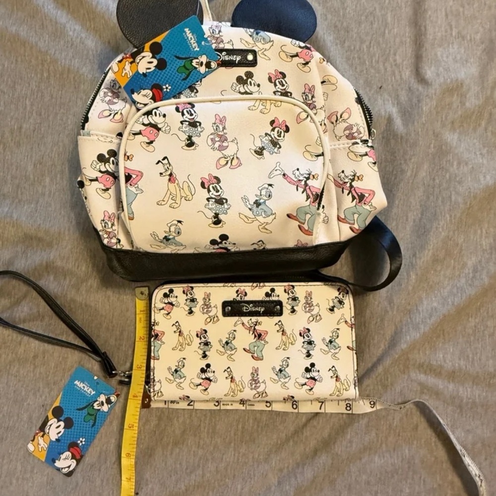 Disney Multicolor Character Backpack and Wallet
